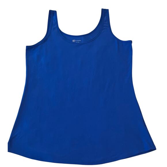 NO BO SLEEVELESS, ROUND NECK PULL-OVER TANK TOP, JUNIORS, XXL (19), SOLID BLUE - Picture 2 of 9